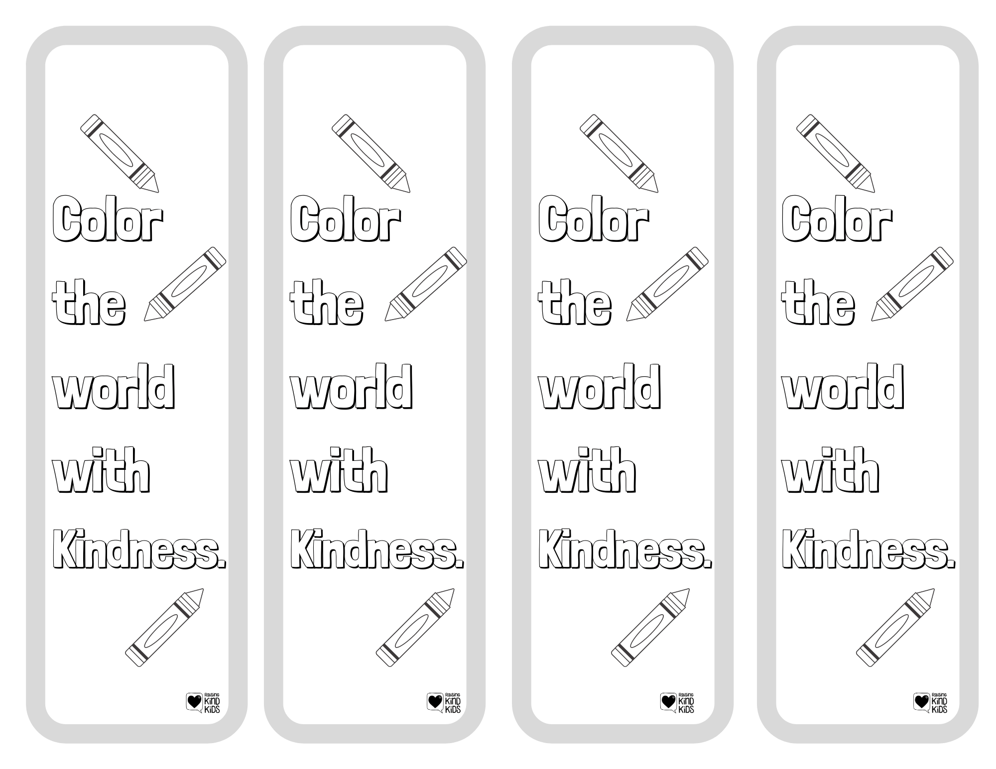 Coloring sheets for kids showcasing act of kindness