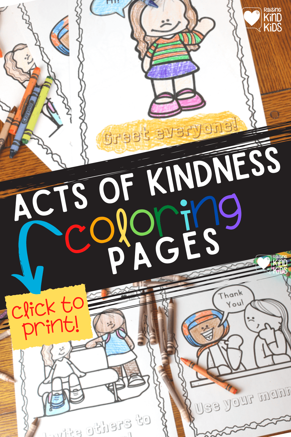 Coloring sheets for kids showcasing act of kindness