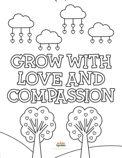Free printable kindness coloring pages