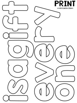 Bulletin letters kindness is a gift by create educate inspire tpt
