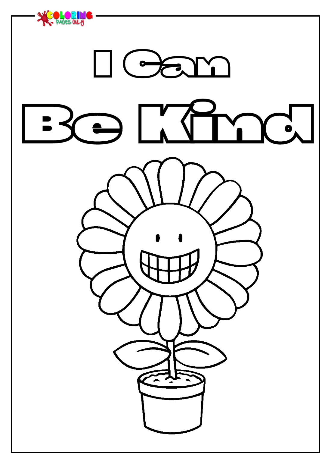 Free kindness coloring pages printable for free download