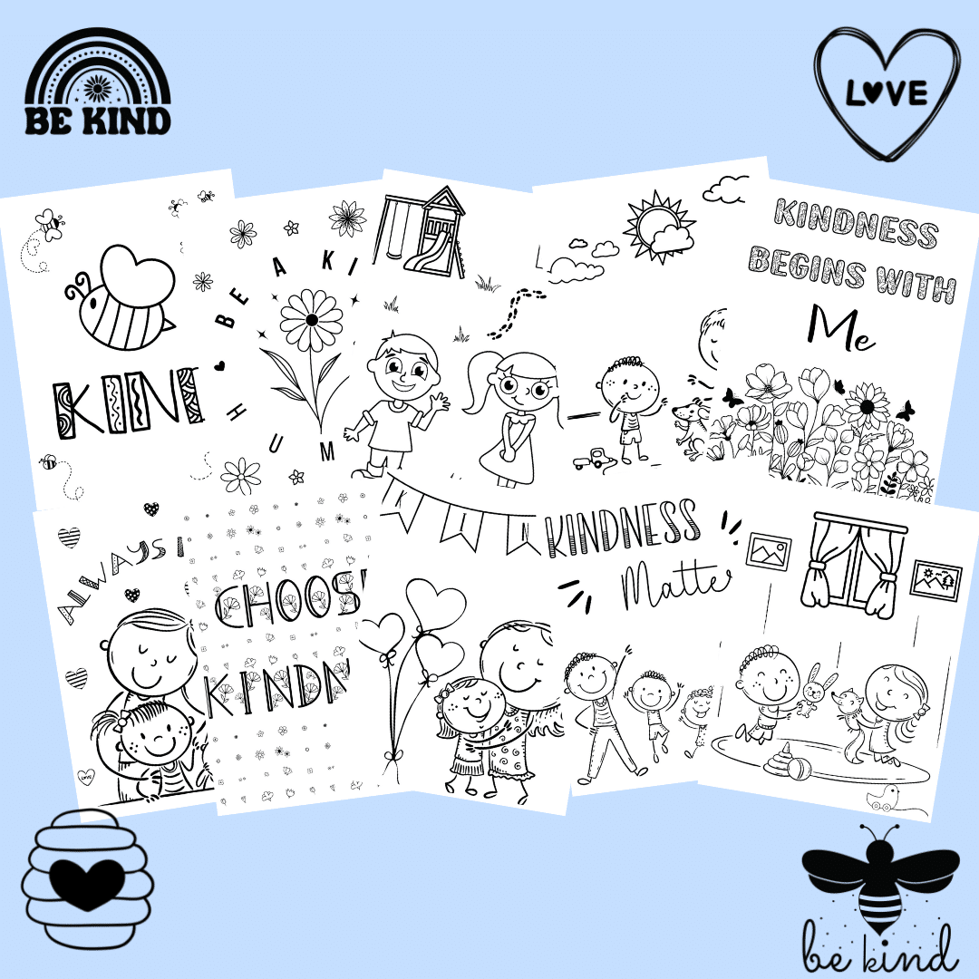 Kindness coloring pages