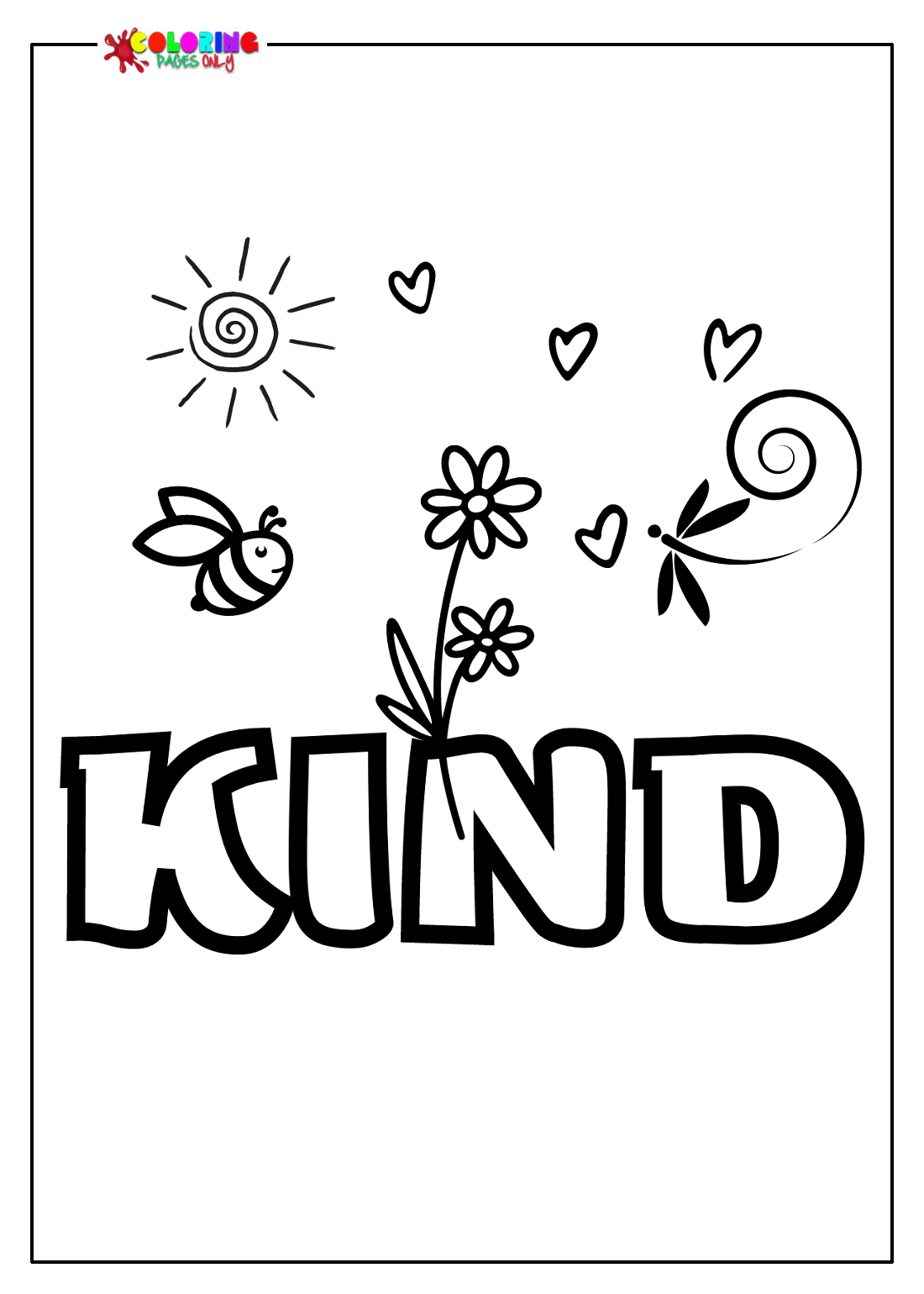 Free kindness coloring pages printable for free download