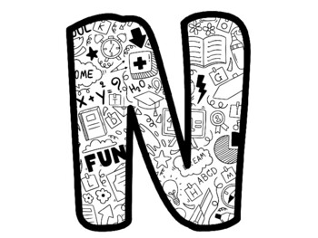 Random acts of kindness back to school bulletin board letters quote coloring