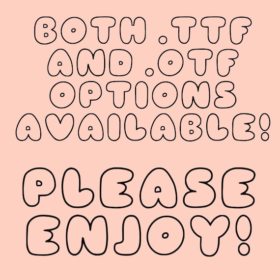Bubbly font for procreate bubble letters bubble outline font digital
