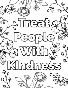 Kindness coloring page tpt