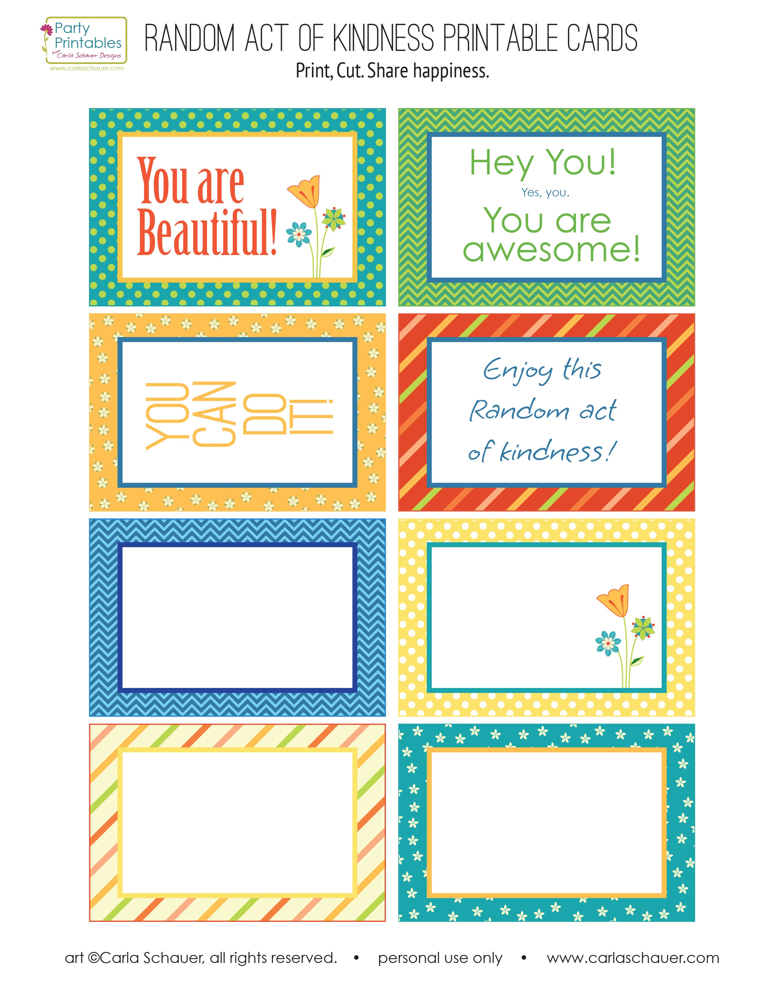 Random act of kindness free printables