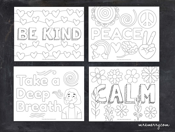 Emotions calming coloring printable coloring sheets instant download childrens craft arts and crafts calming coloring book for kids