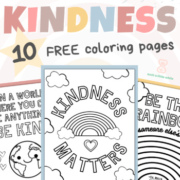 Kindness coloring page tpt