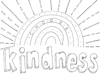 Choose kindness character coloring page by katie richardson tpt