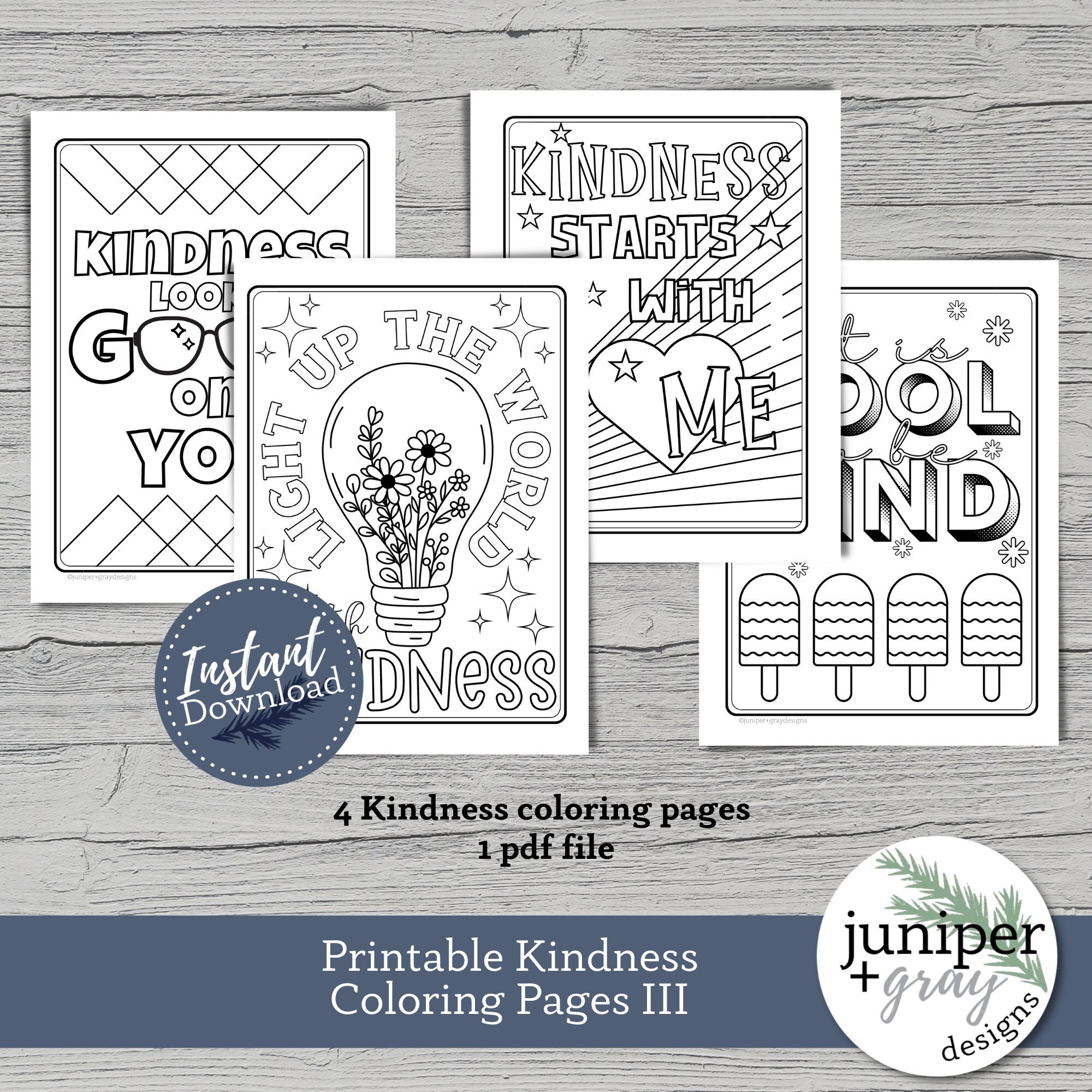Printable kindness coloring pages iii kindness matters bee kind coloring page kindness printable instant download pdf