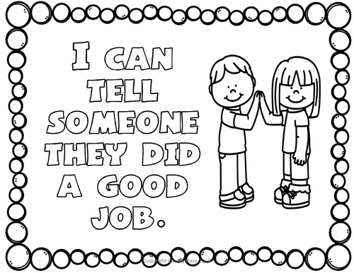 Kindness coloring pages teaching resources