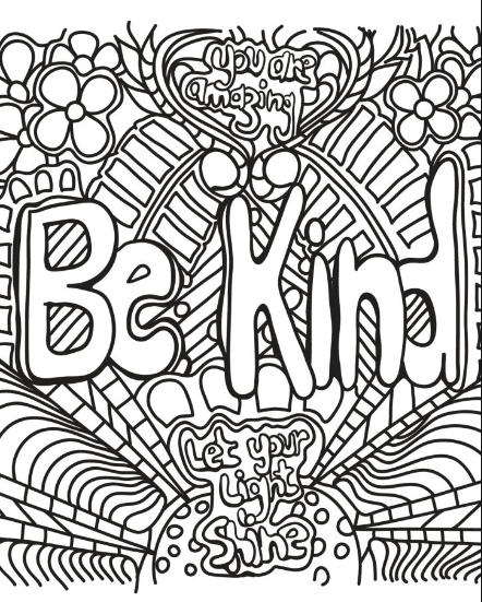 Free kindness coloring pages