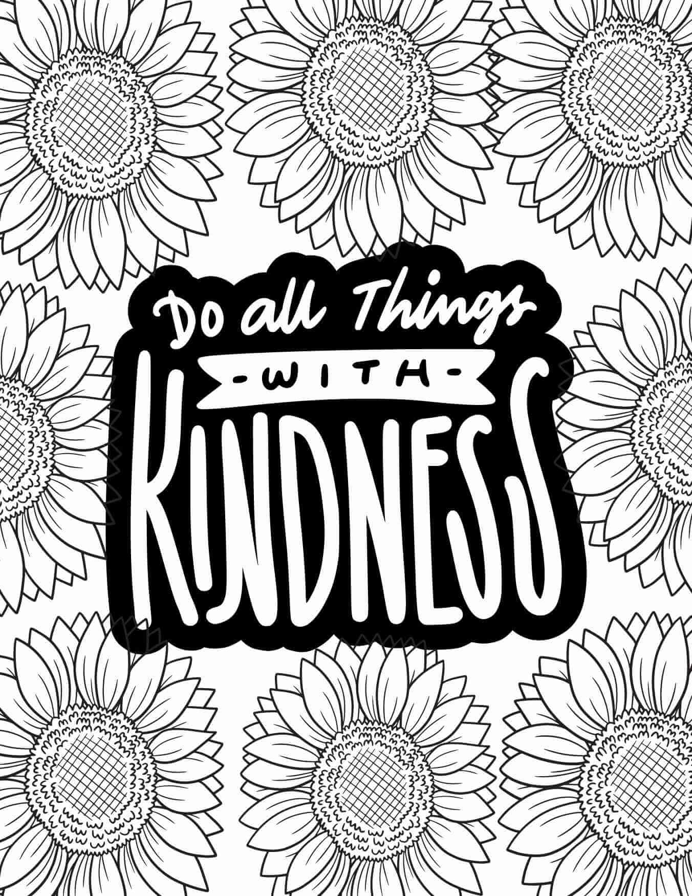 Free kindness coloring pages