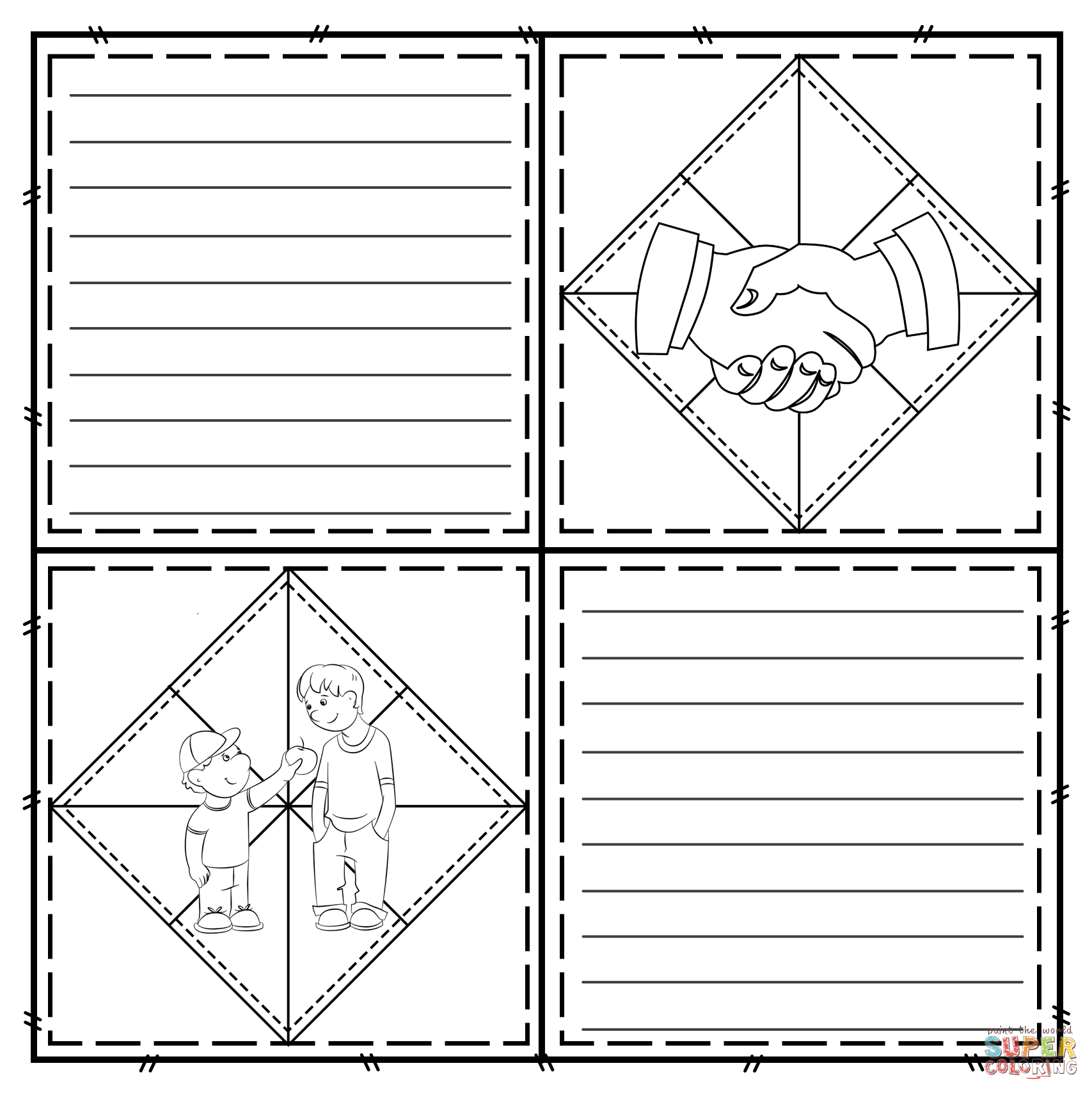 Kindness quilt coloring page free printable coloring pages