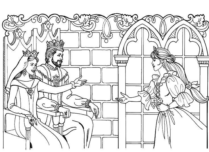 Online coloring pages coloring page the royal family the king and queen download print coloring page