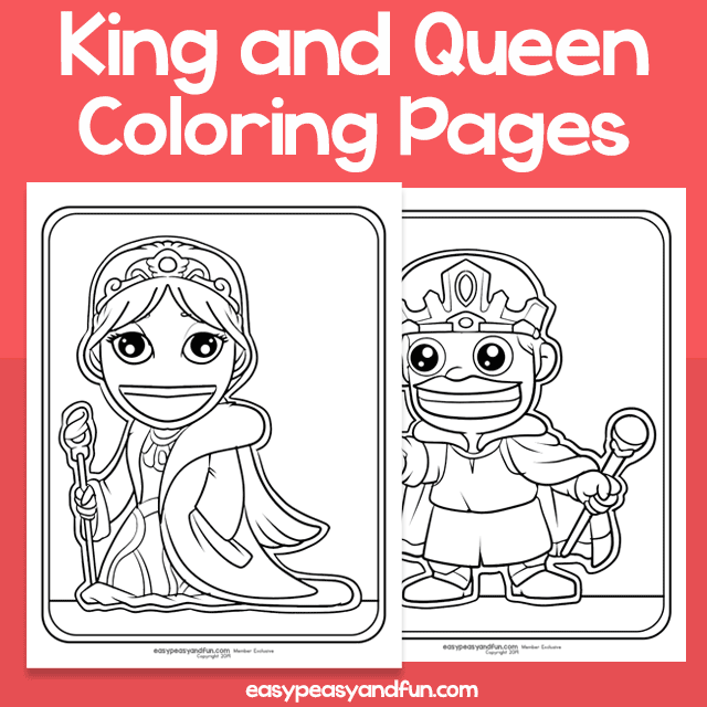 King and queen coloring pages â easy peasy and fun hip
