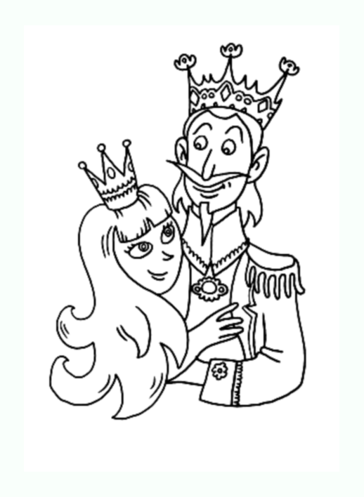 King and queen coloring pages to download