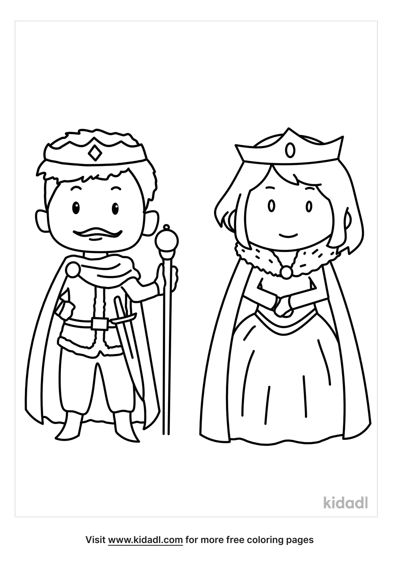Free king and queen coloring page coloring page printables