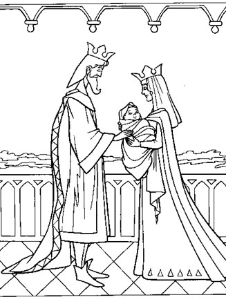Sleeping beauty coloring page