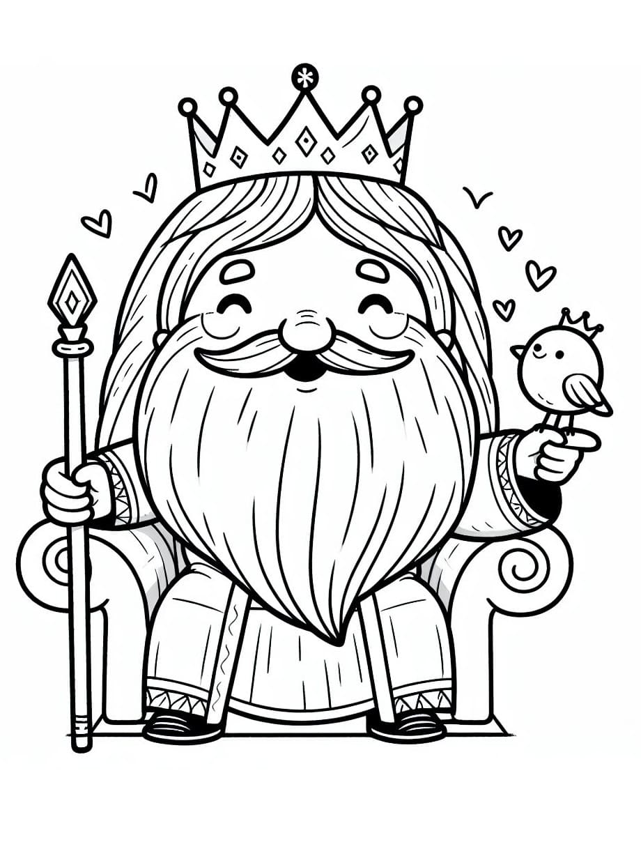 A little king coloring page
