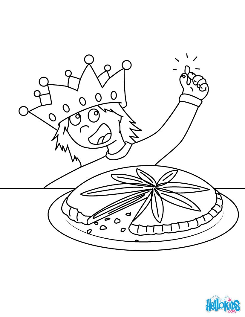 Kings cake coloring pages