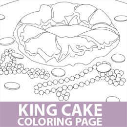 Mardi gras king cake coloring page mardi gras activities mardi gras crafts mardi gras king cake