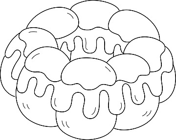 Coloring page for kids a cake to celebrate mothers day with joy vector illustration mom food png and vector with transparent background for free download