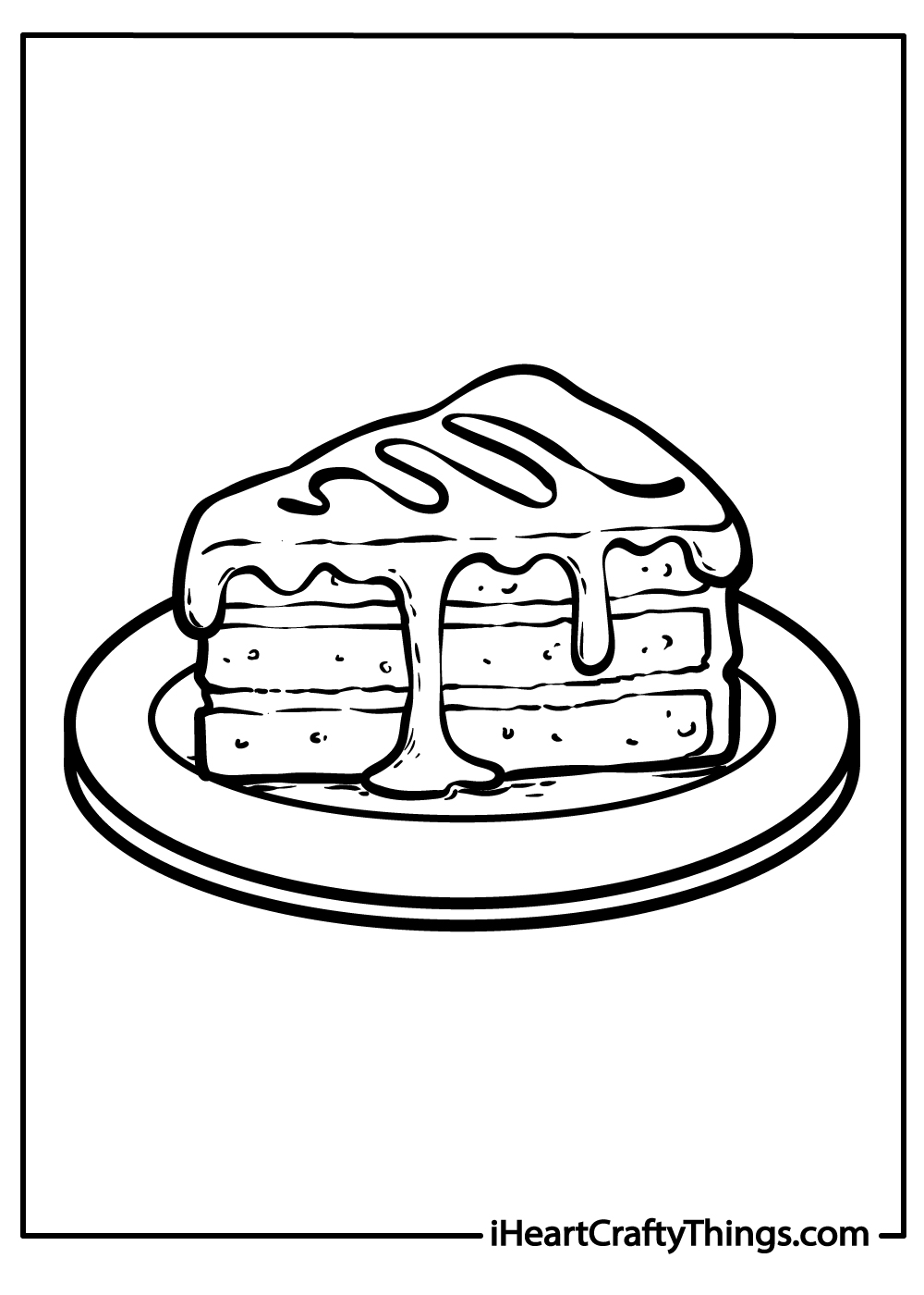 Cake coloring pages free printables