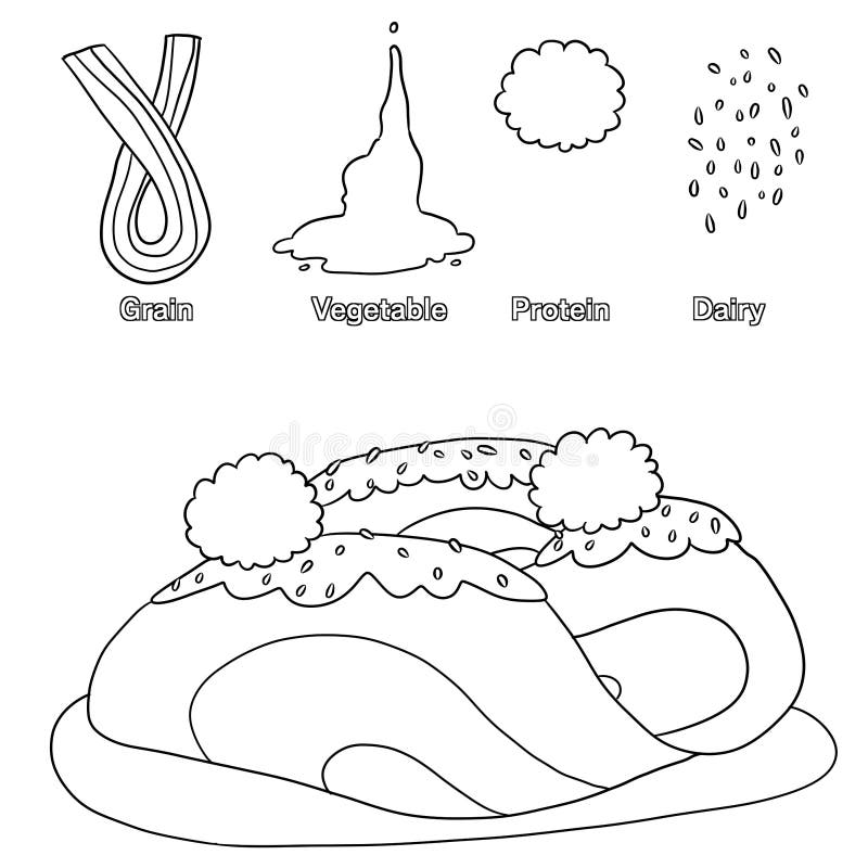 Cake coloring page stock illustration illustration of coloring