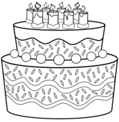 Cake coloring pages free printable pictures
