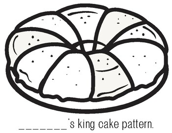 King cake pattern by that louisiana teacher tpt