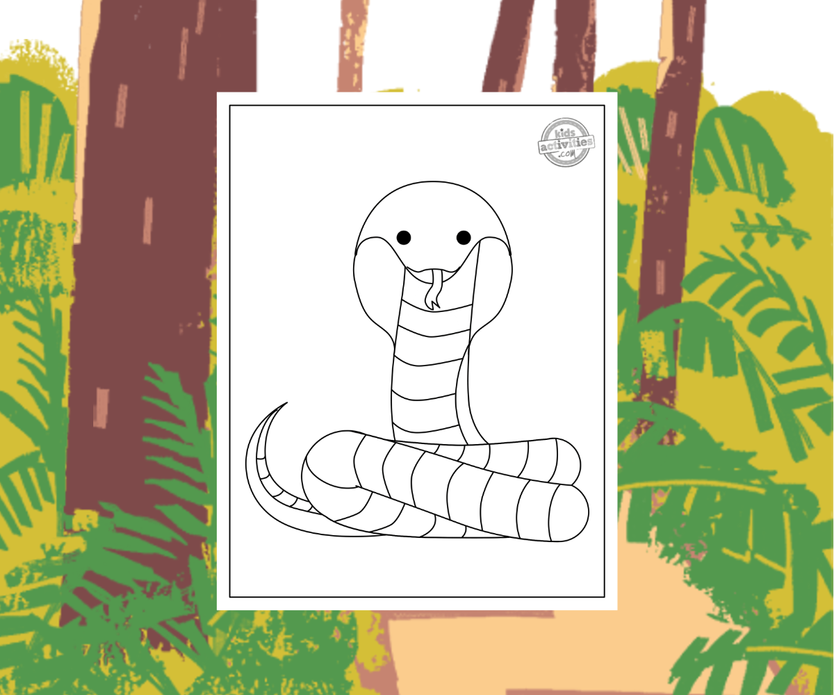 Cool king cobra coloring page for kids kids activities blog