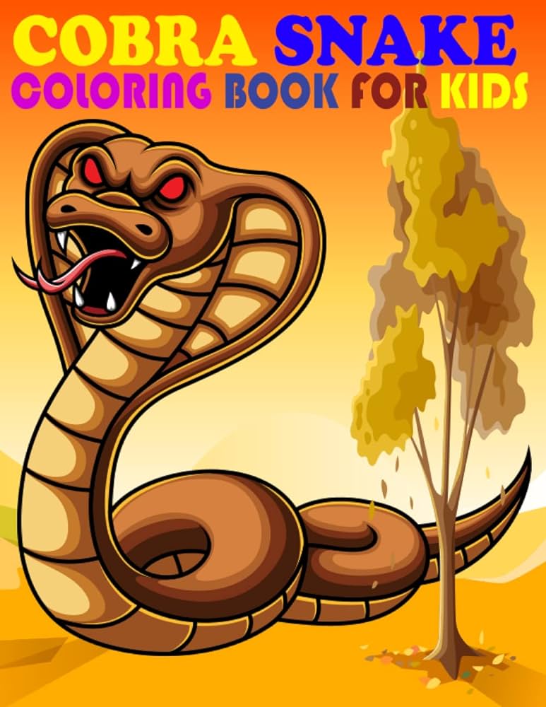 Kobra snake loring book for kids a unique llection of loring pages king bra snake gallery dream art books