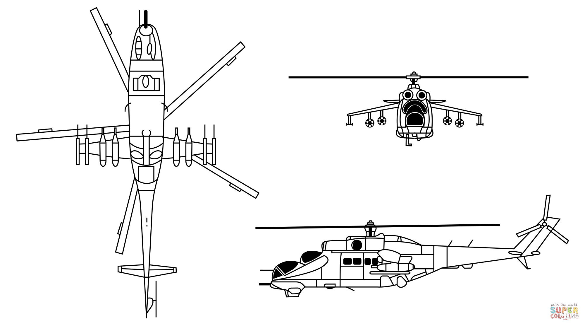 Mil mi hind helicopter coloring page free printable coloring pages