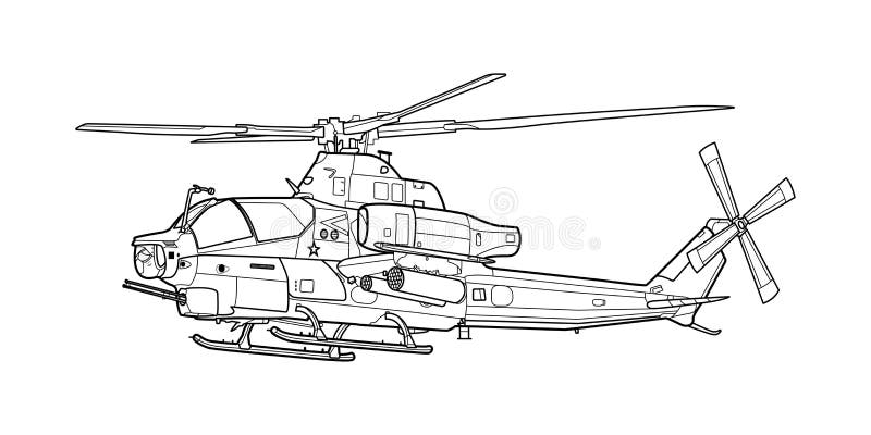 Adult military aircraft coloring page for book vector black contour sketch illustrate isolated on white background stock vector