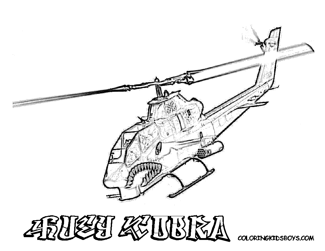 Hueys helicopter drawing
