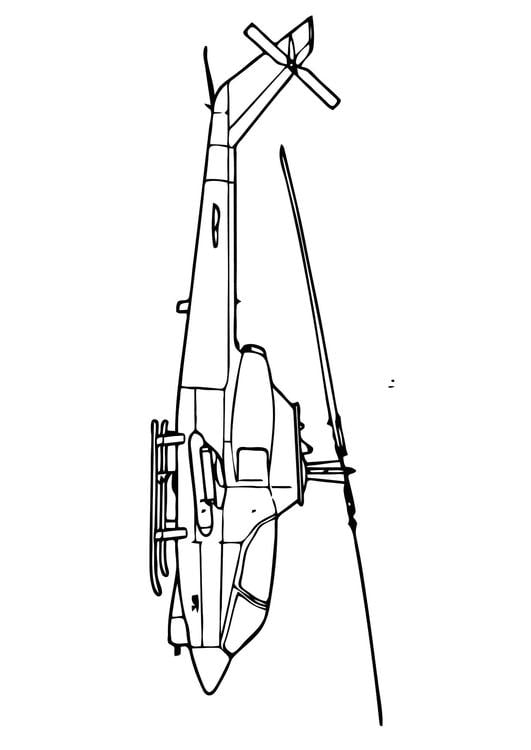 Coloring page cobra helicopter
