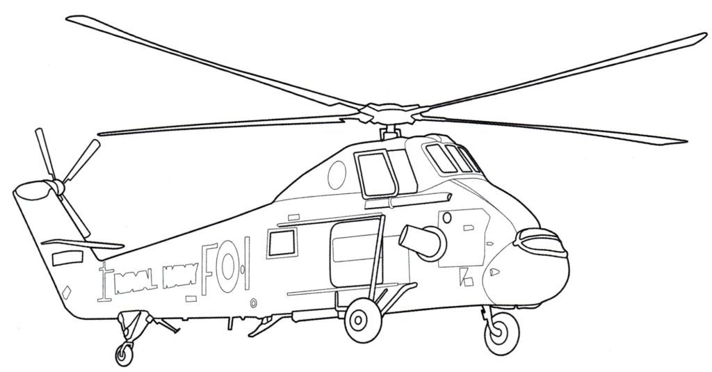 Helicopter coloring pages