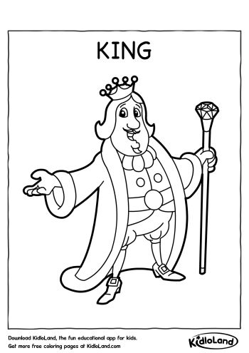Download free king coloring page and educational activity worksheets for kids