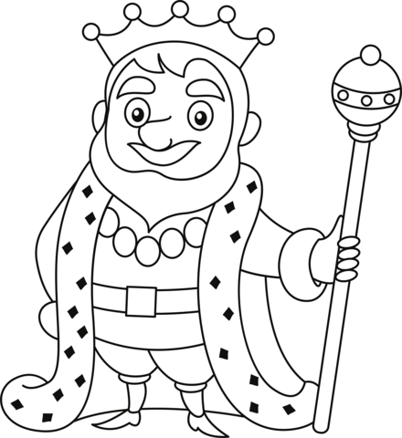 Cartoon king coloring page free printable coloring pages