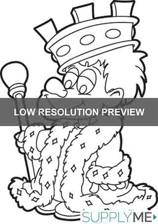 Printable cartoon king coloring page for kids â