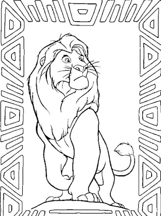 Lion king coloring page