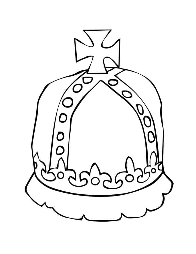 Royal king crown coloring page