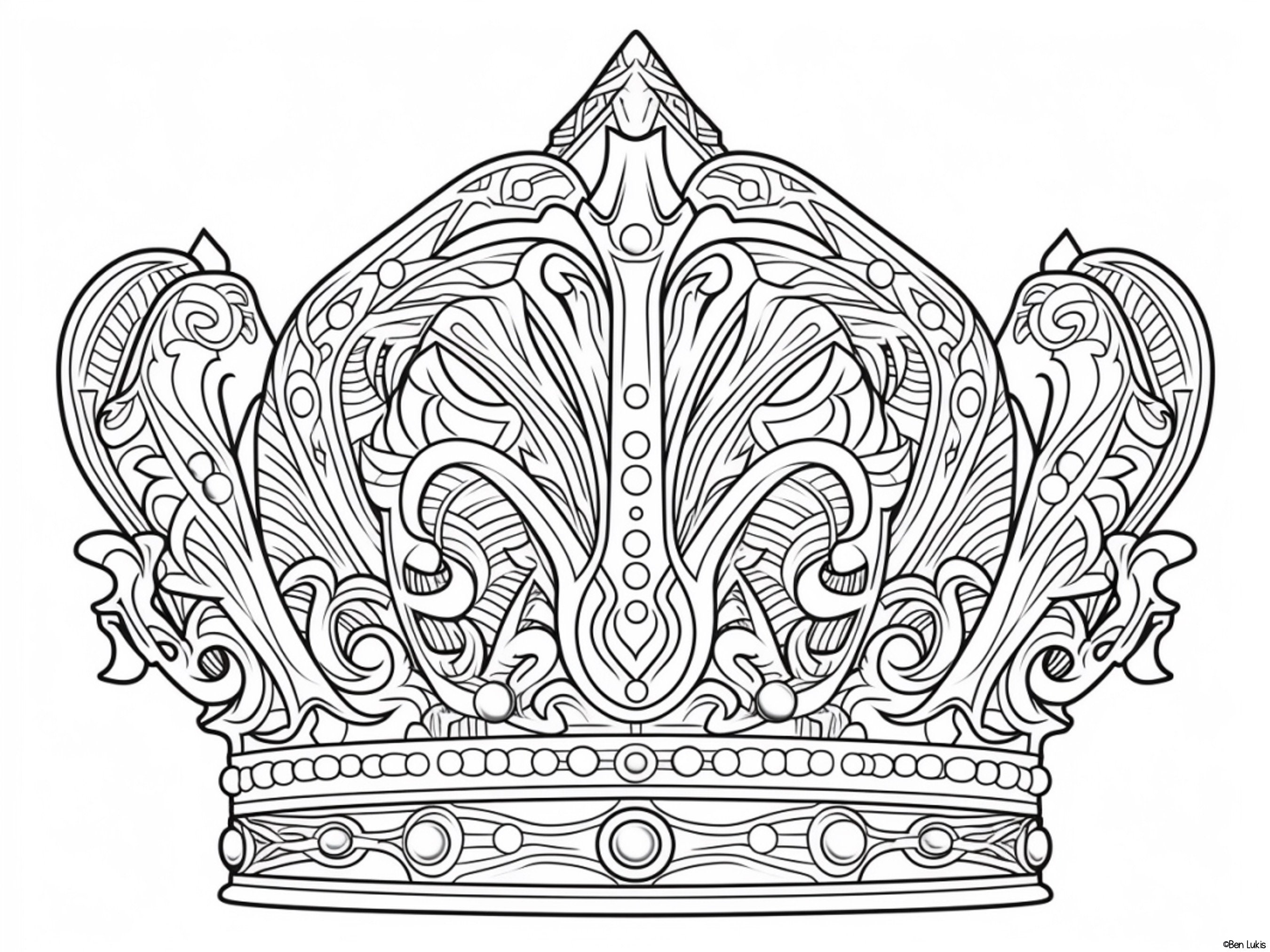 Crown coloring pages for kids and adults coronation coloring sheets crowns for a king queen prince or princess printable pdf pages