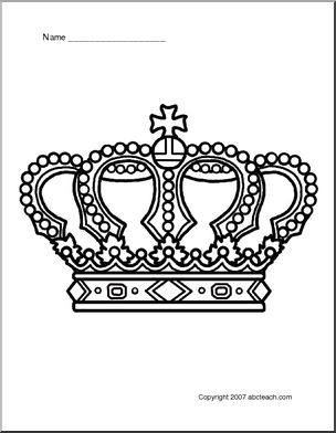 Coloring page medieval crown