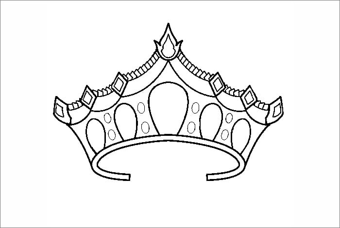 Free crown shape s crafts and colouring pages