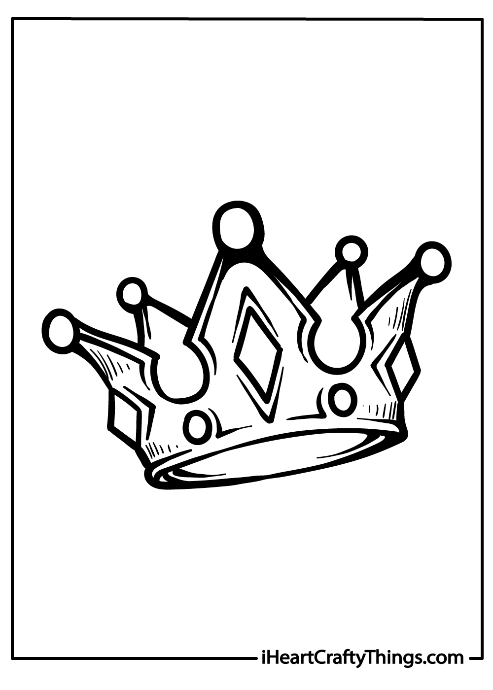 Crown coloring pages free printables