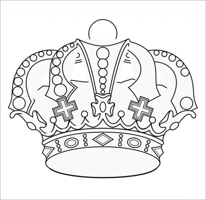Free crown shape s crafts and colouring pages