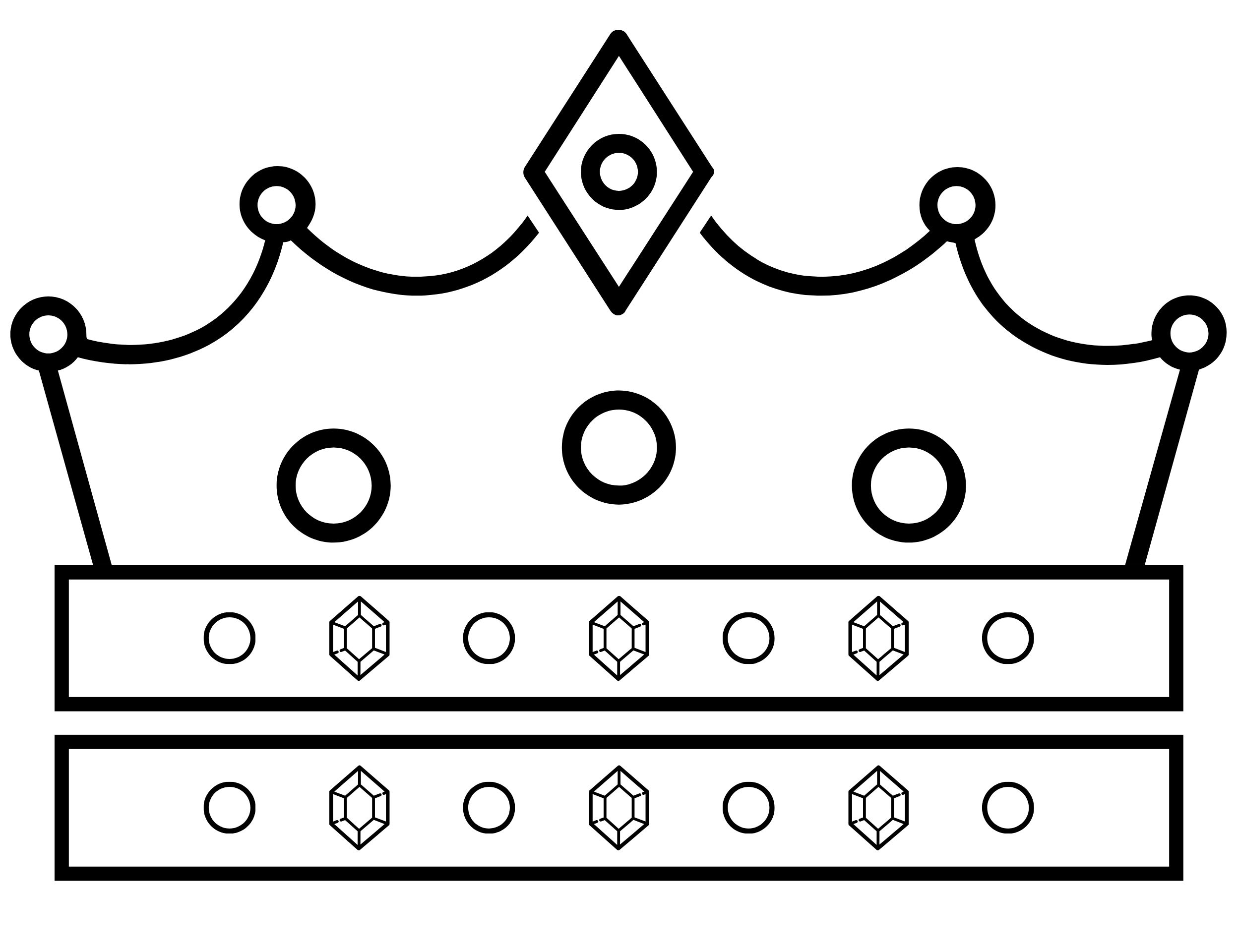 Stunning crown coloring pages for kids and adults